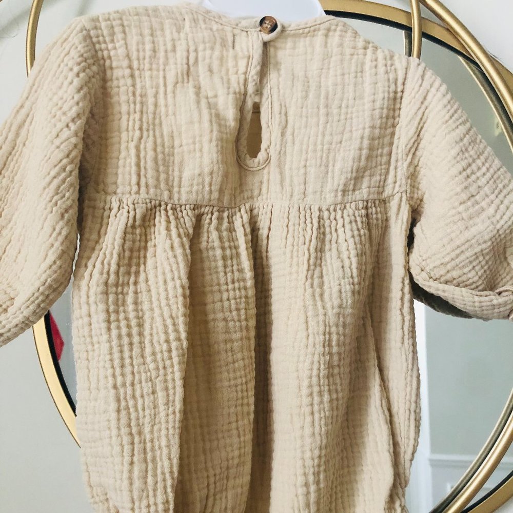 The Simple Folk Khaki Romper (organic cotton, cruelty-free)